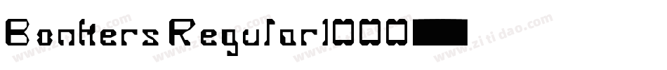 Bonkers Regular1000字体转换